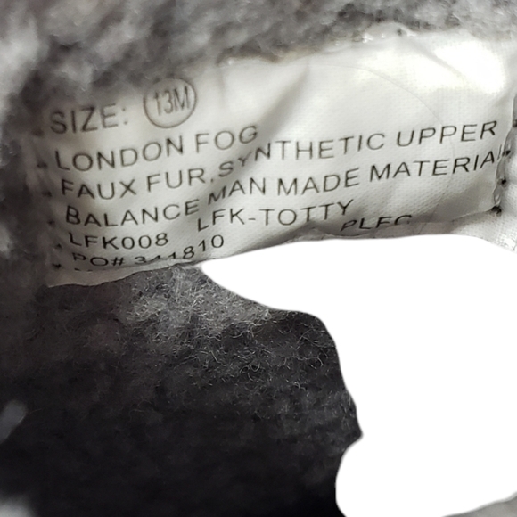 London Fog LFK Totty 13 Months Lavender Sparkle NWOT * Minor Flaw Snow Booties - Picture 11 of 14